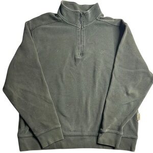 Wolverine Quarter Zip Waffle Knit Pullover Men’s Large Green‎ Workwear Thermal